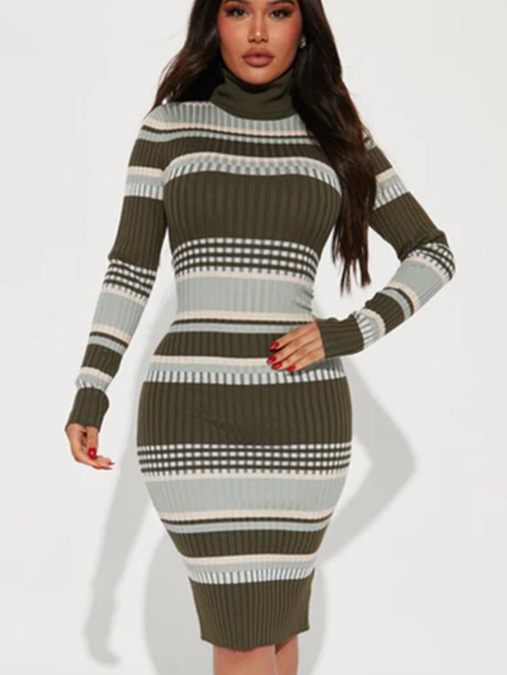Savy Striped Sweater Dress